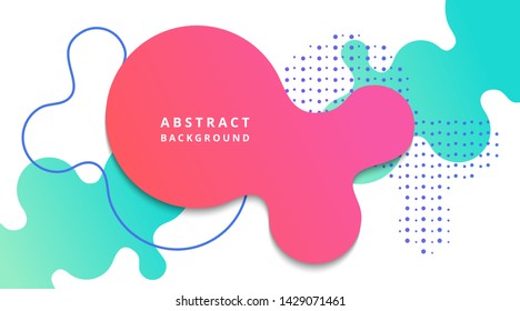 Abstract Liquid Fluid Gradient Dynamic Background Template suitable for poster, banner, flyer, magazine, brochure, backdrop, presentation