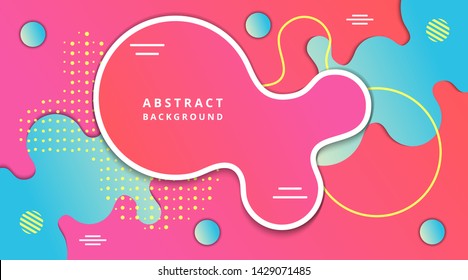 Abstract Liquid Fluid Gradient Dynamic Background Template suitable for poster, banner, flyer, magazine, brochure, backdrop, presentation