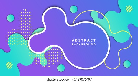 Abstract Liquid Fluid Gradient Dynamic Background Template suitable for poster, banner, flyer, magazine, brochure, backdrop, presentation
