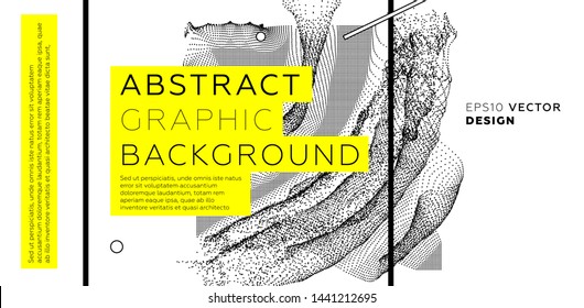 Abstract liquid fluid particles shapes. Dynamic composition with trendy flat geometric elements. Modern banner template for covers, posters and presentations. Eps10 vector illustration