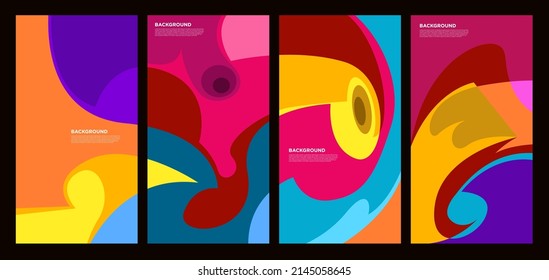 Abstract liquid and fluid abstract shape for brochure design template