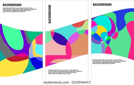 Abstract liquid and fluid abstract shape for brochure design template