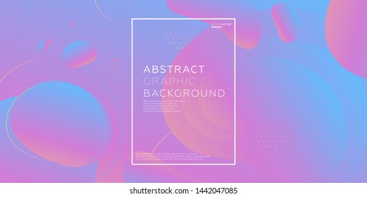 Abstract liquid fluid shapes. Dynamic composition with trendy flat geometric elements. Gradient banner template for modern covers and presentations. Eps10 vector illustration