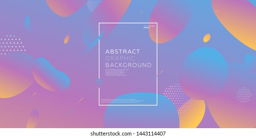 Abstract liquid fluid shapes. Dynamic composition with trendy flat geometric elements. Gradient banner template for modern covers and presentations. Eps10 vector illustration