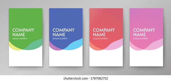 Abstract liquid fluid shapes elements design, brochure leaflet business cards template backgrounds design, modern booklet cover page and flyer banners, copy space text vector green blue red colorful