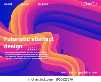 Abstract liquid form of liquid color. Creative vector concept.