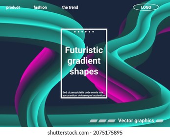 Abstract liquid form of liquid color. Creative vector concept.