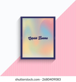 abstract liquid frame  background design
