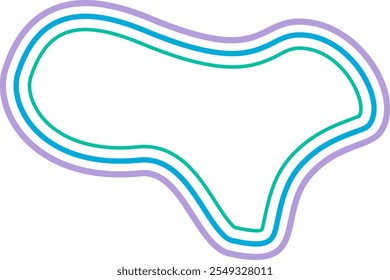 abstract liquid geometric shapes. Dynamical forms with lines, ideal for background element assets