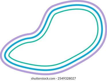 abstract liquid geometric shapes. Dynamical forms with lines, ideal for background element assets