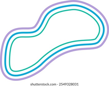 abstract liquid geometric shapes. Dynamical forms with lines, ideal for background element assets