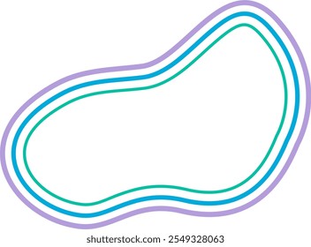 abstract liquid geometric shapes. Dynamical forms with lines, ideal for background element assets