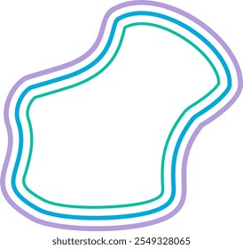 abstract liquid geometric shapes. Dynamical forms with lines, ideal for background element assets