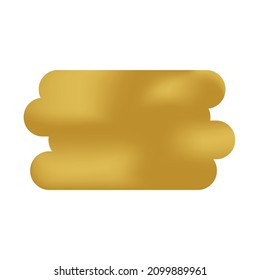 Resumen de forma dorada líquida, caída flotante de pintura con gradiente. Elemento líquido.