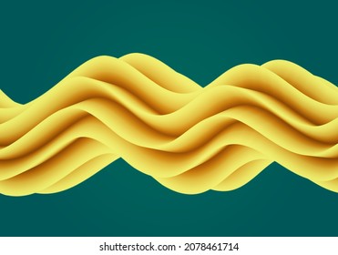 Resumen líquido, dorado fondo de forma líquido. Olear el movimiento del fluido con efecto 3D. Afiche de flujo coloreado o plantilla de papel tapiz.