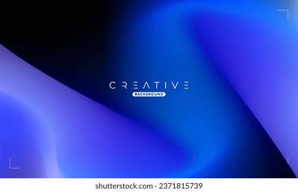 Abstract liquid gradient Background. Black and Blue Fluid Color Gradient. Design Template For ads, Banner, Poster, Cover, Web, Brochure, Wallpaper, and flyer. Vector.