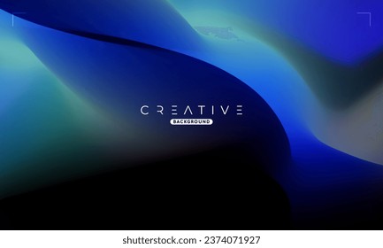 Abstract liquid gradient Background. Black and Blue Fluid Color Gradient. Design Template For ads, Banner, Poster, Cover, Web, Brochure, Wallpaper, and flyer. Vector.