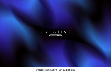 Abstract liquid gradient Background. Black and Blue Fluid Color Gradient. Design Template For ads, Banner, Poster, Cover, Web, Brochure, Wallpaper, and flyer. Vector.