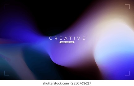 Resumen de gradiente líquido fondo. Gradiente de color de fluido azul y negro. Plantilla de diseño para anuncios, banner, afiche, portada, web, folleto, fondo de escritorio y volante. Vector.