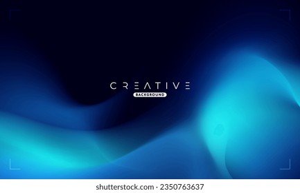 Abstract liquid gradient Background. Blue and Black Fluid Color Gradient. Design Template For ads, Banner, Poster, Cover, Web, Brochure, Wallpaper, and flyer. Vector.