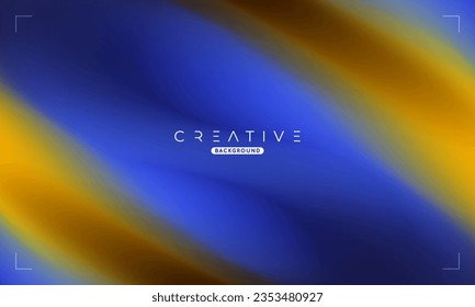 Resumen de gradiente líquido fondo. Gradiente de color fluido azul y amarillo. Plantilla de diseño para anuncios, banner, afiche, portada, web, folleto, fondo de escritorio y volante. Vector.