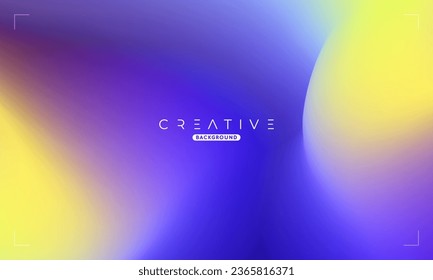 Resumen de gradiente líquido fondo. Gradiente de color fluido azul y amarillo. Plantilla de diseño para anuncios, banner, afiche, portada, web, folleto, fondo de escritorio y volante. Vector.