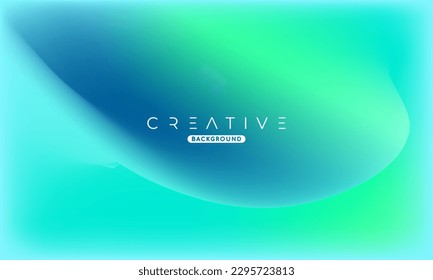 Abstract liquid gradient Background. Fluid colour mix. Blue and Green vivid color blend. Modern Design Template For Your ad Banner, Poster, Cover, Web page, Brochure, and flyer. Vector Eps 10