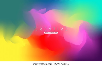 Abstract liquid gradient Background. Fluid colour mix. Colorful vivid color blend. Modern Design Template For Your ad Banner, Poster, Cover, Web page, Brochure, and flyer. Vector Eps 10