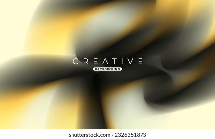 Abstract liquid gradient Background. Fluid colour mix. Black and Yellow color blend. Modern Design Template For Your ads, Banner, Poster, Cover, Website, Brochure, and flyer. Vector Eps 10