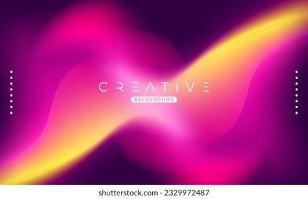 Abstract liquid gradient Background. Fluid color mix. Violet and Orange vivid Color blend. Modern Design Template For Your ads, Banner, Poster, Cover, Web, Brochure, and flyer. Vector Eps 10
