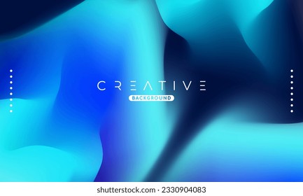 Abstract liquid gradient Background. Fluid color mix. Blue vivid Color blend. Modern Design Template For Your ads, Banner, Poster, Cover, Web, Brochure, and flyer. Vector Eps 10