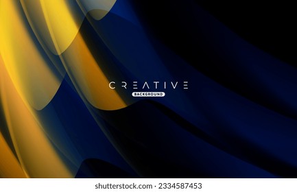 Abstract liquid gradient Background. Fluid color mix. Yellow and Blue Color blend. Modern Design Template For Your ads, Banner, Poster, Cover, Web, Brochure, and flyer. Vector Eps 10
