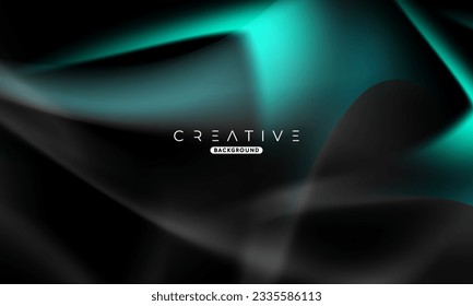 Abstract liquid gradient Background. Fluid color mix. Green and Black Color blend. Modern Design Template For Your ads, Banner, Poster, Cover, Web, Brochure, and flyer. Vector Eps 10