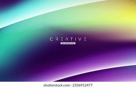 Abstract liquid gradient Background. Fluid color mix. Purple and Green Color blend. Modern Design Template For Your ads, Banner, Poster, Cover, Web, Brochure, and flyer. Vector Eps 10