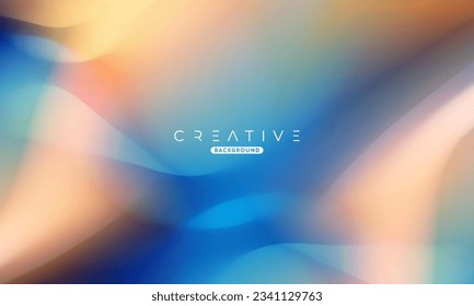 Abstract liquid gradient Background. Fluid color mix. Yellow and Blue Color blend. Modern Design Template For Your ads, Banner, Poster, Cover, Web, Brochure, and flyer. Vector Eps 10