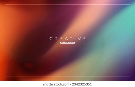 Abstrakter flüssiger Farbverlauf-Hintergrund. Flüssigkeitsfarbmischung. Grün und orange Farbmischung. Modernes Design-Template für Ihre Anzeigen, Banner, Poster, Cover, Web, Broschüre und Flyer. Vektorgrafik-EPS10