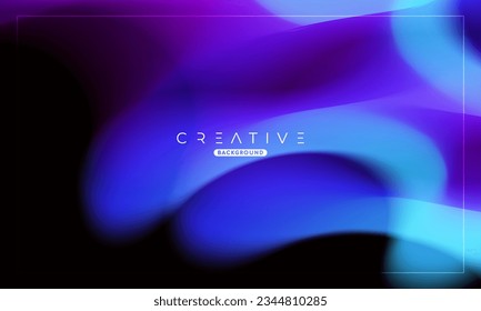 Abstract liquid gradient Background. Fluid color mix. Blue and Black Color blend. Modern Design Template For Your ads, Banner, Poster, Cover, Web, Brochure, and flyer. Vector Eps 10