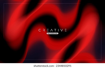 Resumen de gradiente líquido fondo. Mezcla de colores fluidos. Mezcla de colores rojo y negro. Plantilla de diseño moderna para sus anuncios, banner, afiche, portada, web, folleto y volante. Vector Eps 10