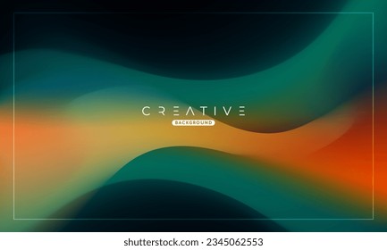 Abstract liquid gradient Background. Fluid color mix. Green and Orange Color blend. Modern Design Template For Your ads, Banner, Poster, Cover, Web, Brochure, and flyer. Vector Eps 10