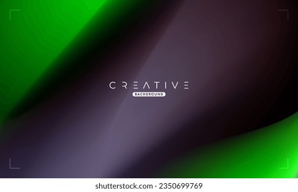 Resumen de gradiente líquido fondo. Gradiente de color del fluido verde y negro. Plantilla de diseño para anuncios, banner, afiche, portada, web, folleto, fondo de escritorio y volante. Vector.