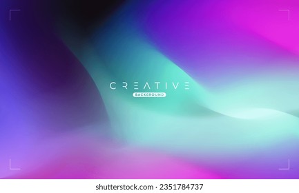 Abstract liquid gradient Background. Green and Purple Fluid Color Gradient. Design Template For ads, Banner, Poster, Cover, Web, Brochure, Wallpaper, and flyer. Vector.