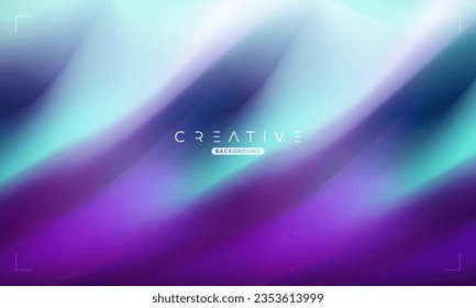 Resumen de gradiente líquido fondo. Gradiente de color de fluido verde y púrpura. Plantilla de diseño para anuncios, banner, afiche, portada, web, folleto, fondo de escritorio y volante. Vector.