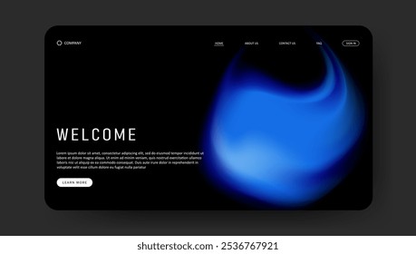 abstract liquid gradient background for landing page. futuristic design for website