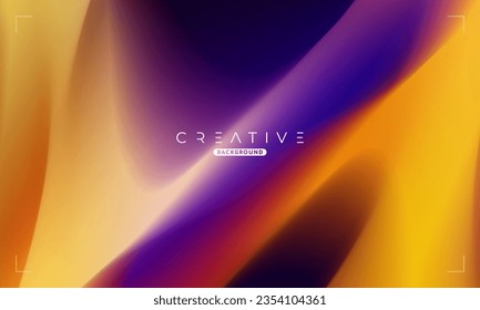 Resumen de gradiente líquido fondo. Gradiente de color líquido morado y amarillo. Plantilla de diseño para anuncios, banner, afiche, portada, web, folleto, fondo de escritorio y volante. Vector.