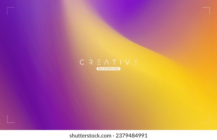 Resumen de gradiente líquido fondo. Gradiente de color líquido morado y amarillo. Plantilla de diseño para anuncios, banner, afiche, portada, web, folleto, fondo de escritorio y volante. Vector.