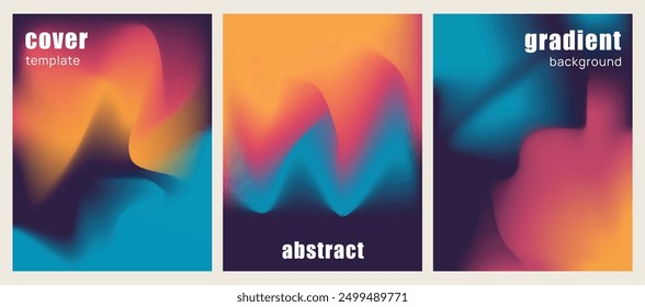 Abstract liquid gradient background. Vibrant color blend. Modern design template for posters, ad banners, brochures, flyers, covers, websites. 