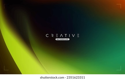 Abstract liquid gradient Background. Yellow and Green Fluid Color Gradient. Design Template For ads, Banner, Poster, Cover, Web, Brochure, Wallpaper, and flyer. Vector.
