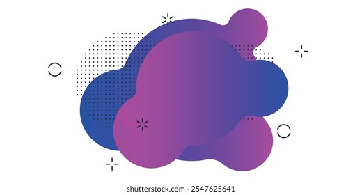Fondos de gradiente líquido Abstractas en tonos azules, verdes, rosados y púrpuras. Plantilla de diseño moderno