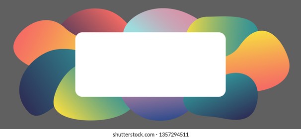 Abstract liquid gradient shapes. Set of free modern graphic elements. Template of fluid organic forms. The transition of colors in the well-known social network. Vector illustration