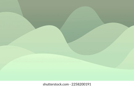 Abstract Liquid Green Gradient Wave Background Design. Suitable for your Poster, web, Cover, Ads, Banner, wallpaper, social media post. Eps 10 Vector